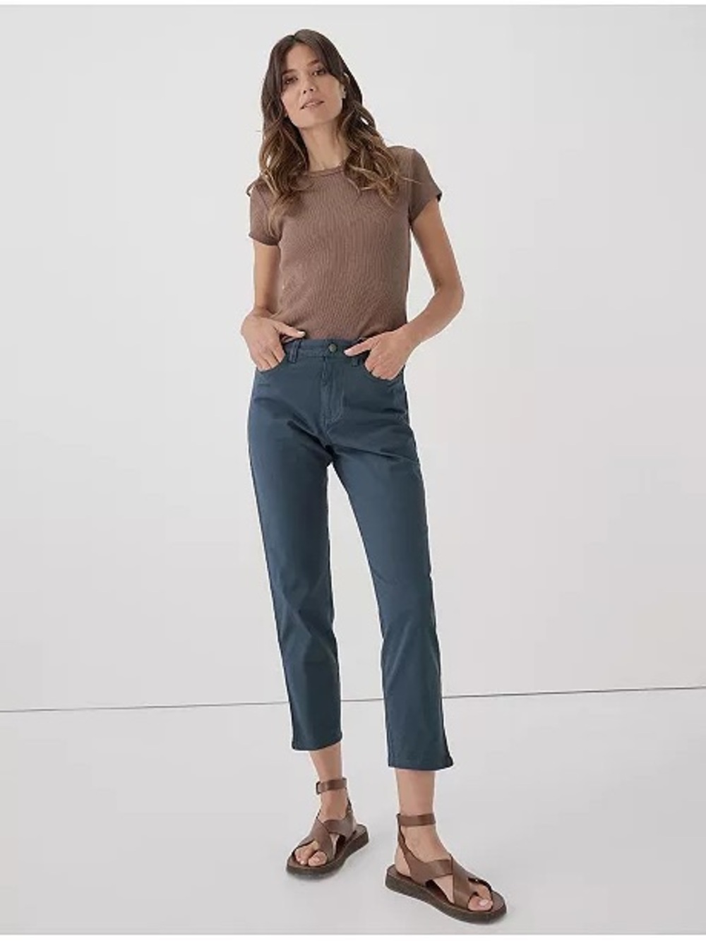 Pact Women's Organic Cotton Stretch Twill Denim Slim Pant